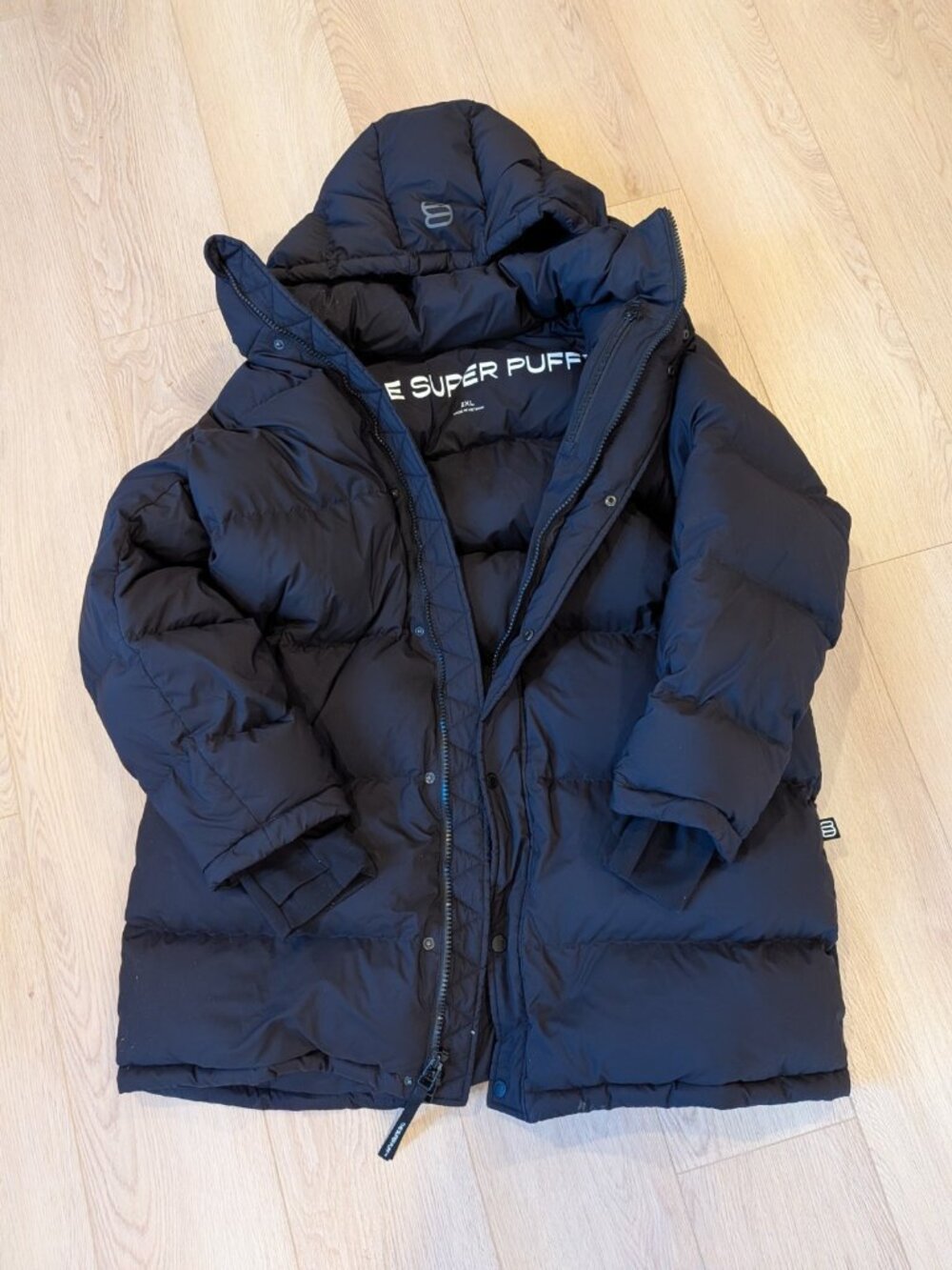 Aritzia Super Puff Long Puffer Coat Black 2XL Women’s Down Winter Jacket Parka